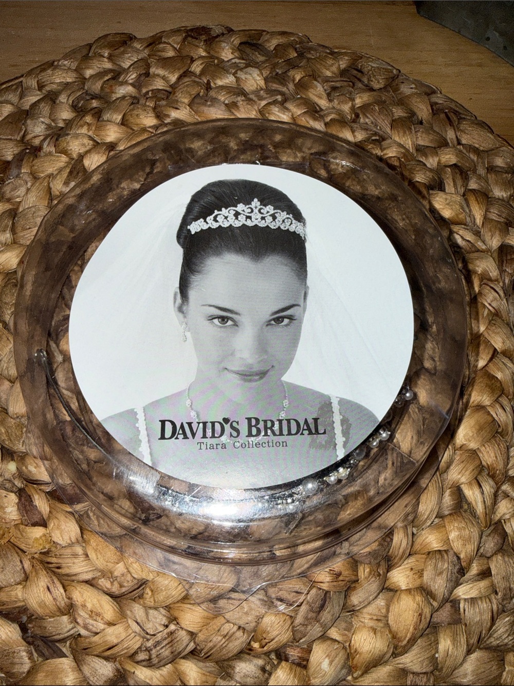 David's Bridal Pearl Scroll Headband Tiara Silver NIB Vintage Y2K 7365SILVER
